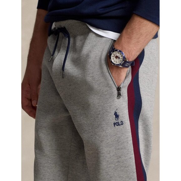Polo Ralph Lauren Double Knit Track Pants Men’s 2XLT Gray Side Stripe Joggers - Picture 2 of 13